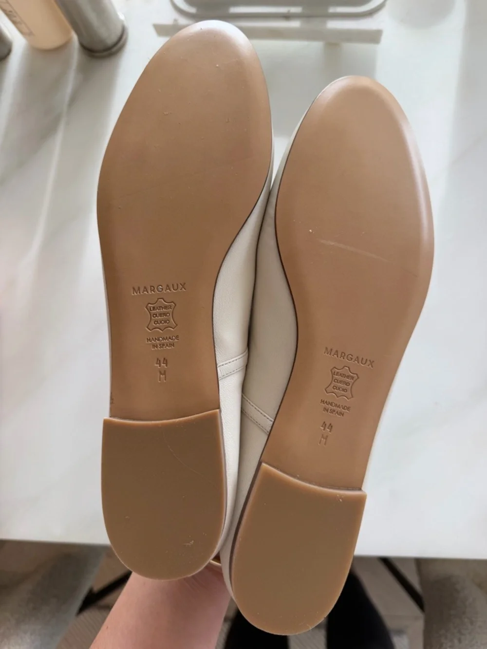 Margaux Cream Mary Jane Flats with Adjustable Strap (Never worn) - Picture 2 of 3